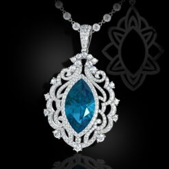 Charming Blue Topaz Pendant
