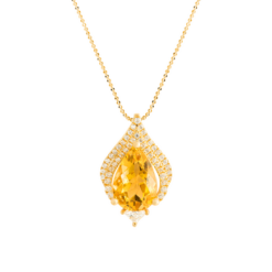 Mặt dây chuyền Vàng 18K đính đá Citrine PNJ CTXMY000285