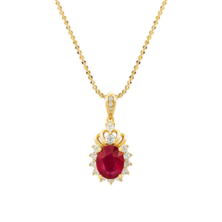 Mặt dây chuyền Vàng 18K đính đá Ruby PNJ RBXMY000549