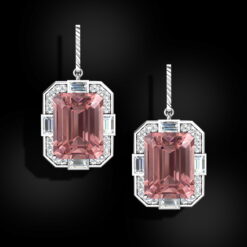 Contemporary Pink Tourmaline Earrings