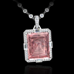 Contemporary Pink Tourmaline Pendant
