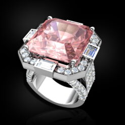 Contemporary Pink Tourmaline Ring