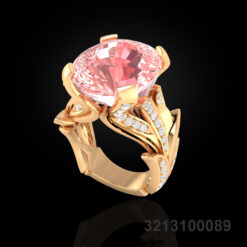 Vintage Inspired Pink Tourmaline Flower