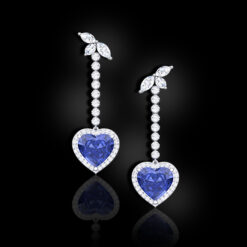 Tanzanite and Diamond Drop Earrings