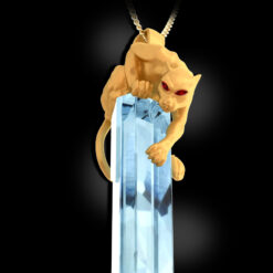 Unique Raw Aquamarine Pendant