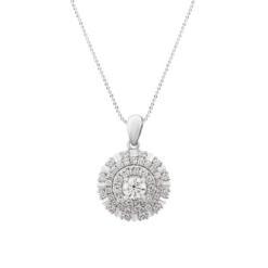 Mặt dây chuyền Kim cương Vàng trắng 14K PNJ DDDDW001113