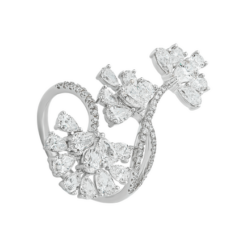 Nhẫn kim cương Vàng trắng 14K PNJ DDDDW003757