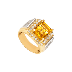 Nhẫn nam Vàng 18K đính đá Citrine PNJ CTXMC000020