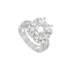 Vỏ nhẫn Kim cương Vàng trắng 18K PNJ 00DDW061491
