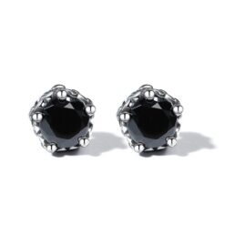 Jeulia Punk Style Vintage Stainless Steel Men's Earrings