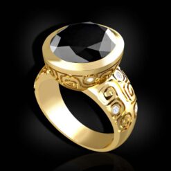 Vintage Inspired Black Sapphire Ring