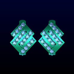 Stripes of Pave Earrings