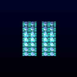 Double Rows Round Cut Earrings
