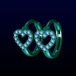 Heart Huggie Hoop Earring