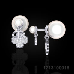 Lovely Jacket Earrings with Pearls