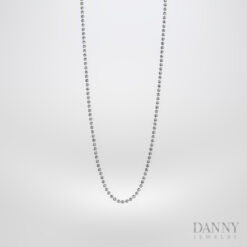 Dây cổ Nữ Bạc 925 Xi Bạch Kim Trang sức Ý AI0Y0025