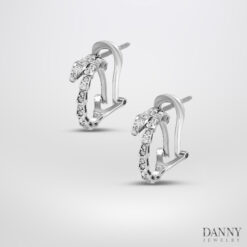 Bông tai Rắn đá CZ Thổ Nhĩ Kỳ - Bạc 925 - Xi Rhodium - BT009TNK