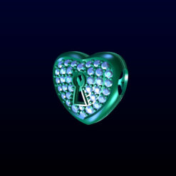 Heart Padlock Charm