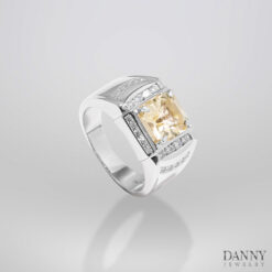Nhẫn Nam 925; Rhodium;CZ;Lemon;2.0cts - JI2GWZ001