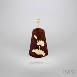 Mặt Dây Sen Đài, Bạc 925 , Xi Vàng 18K - MD006