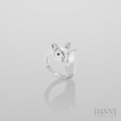 Nhẫn Hồ Ly , Bạc 925 Xi Rhodium - N0025