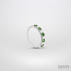 Nhẫn đá Garnet, Bạc 925 xi Rhodium - N0110