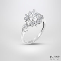 Nhẫn đá Cz - Bạc 925 xi Rhodium - N0131