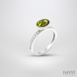 Nhẫn đá Cz - Bạc 925 xi Rhodium - N0135