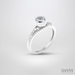 Nhẫn đá Cz - Bạc 925 xi Rhodium - N0140