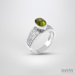 Nhẫn đá Cz - Bạc 925 xi Rhodium - N0141