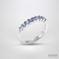 Nhẫn Sapphire lùa 0,50Cts - Bạc 925 xi Rhodium - N0147
