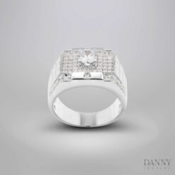 Nhẫn Nam Bạc 925,CZ,Xi Rhodium - NN4355