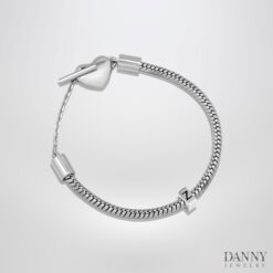 Phụ kiện Charm 26 chữ cái A - Z - Bạc 925 xi Rhodium - PK028