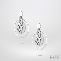Bông tai D&J,Bạc 925 ,Xi Rhodium - SP1225100038