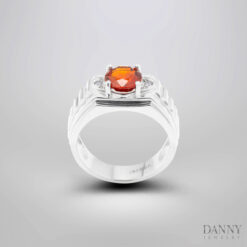 Nhẫn Nam Garnet ,6cz, Bạc 925,Xi Rhodium - SP7225100020