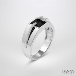 Nhẫn Nam Onyx, 12cz , Bạc925, Xi Rhodium - SP7225100023