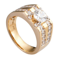 Nhẫn nam Vàng 18K đính đá ECZ PNJ XMXMC000011